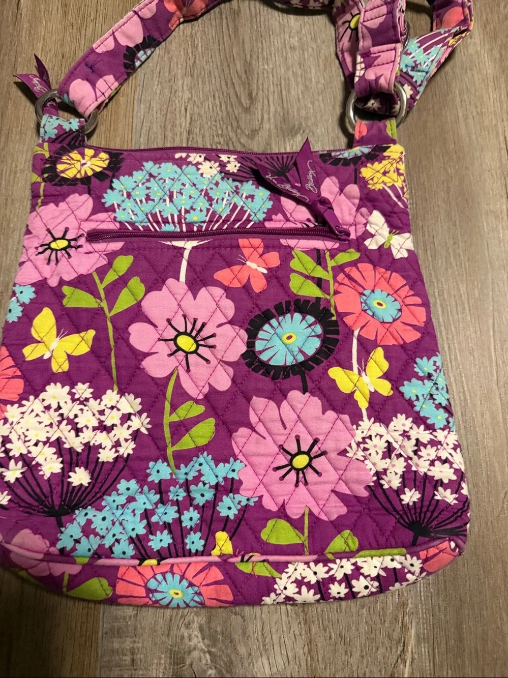 Vera Bradley Flutterby Hipster crossbody bag, featuring a quilted design